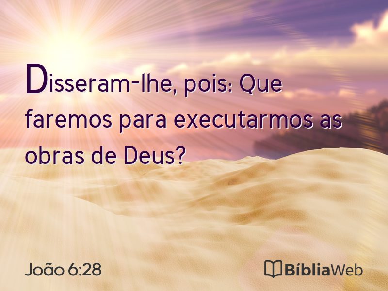João 6:28 em imagem para compartilhar