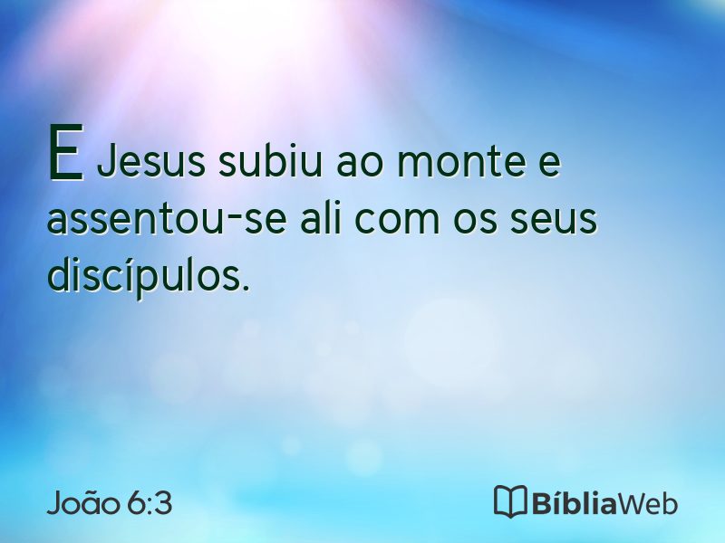 João 6:3 em imagem para compartilhar