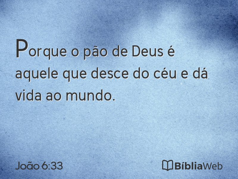 João 6:33 em imagem para compartilhar