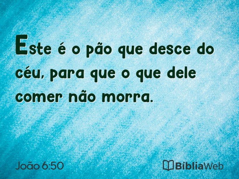 João 6:50 em imagem para compartilhar
