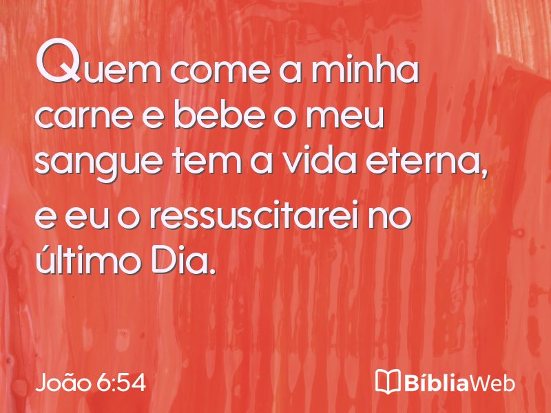João 6:54 em imagem para compartilhar
