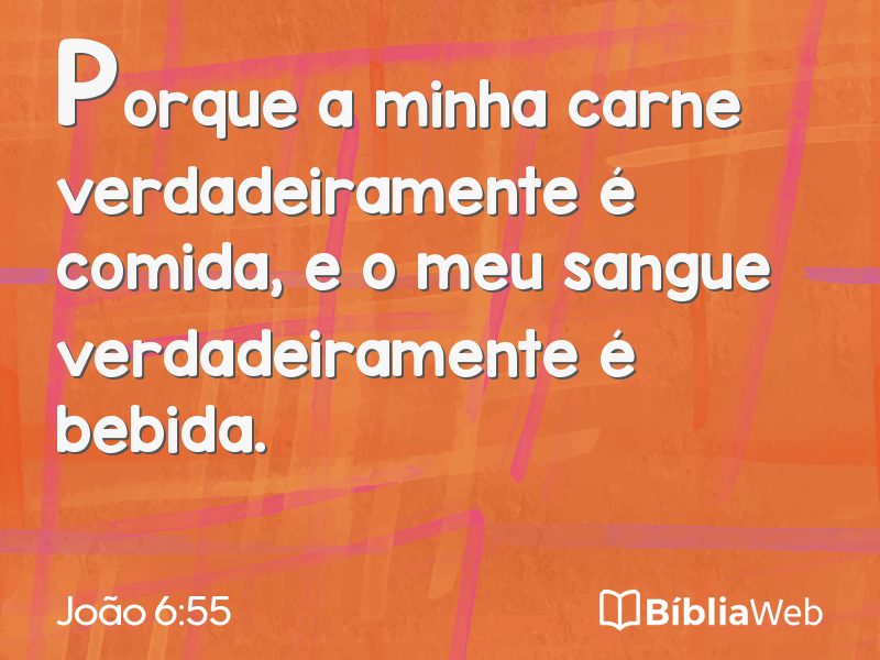 João 6:55 em imagem para compartilhar
