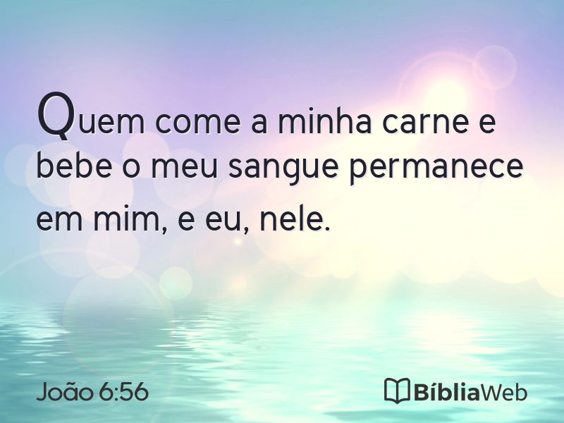 João 6:56 em imagem para compartilhar