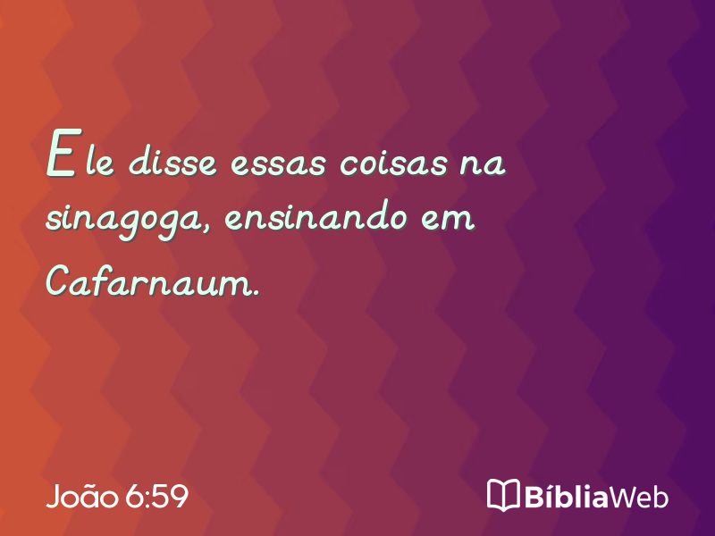 João 6:59 em imagem para compartilhar