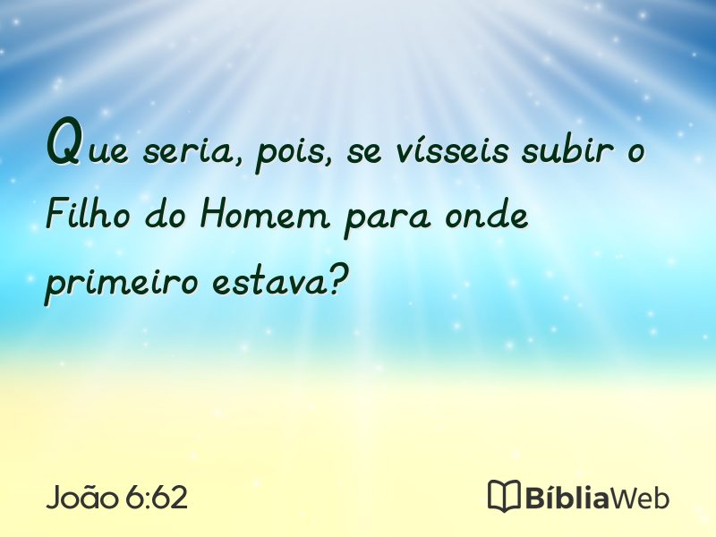 João 6:62 em imagem para compartilhar