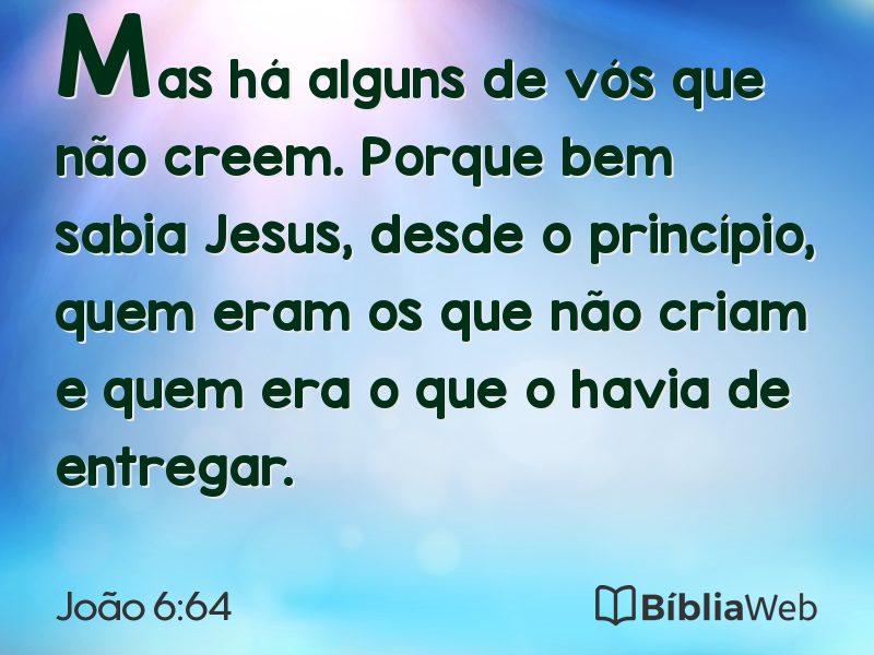 João 6:64 em imagem para compartilhar