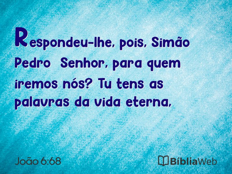 João 6:68 em imagem para compartilhar