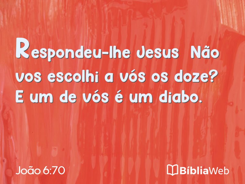 João 6:70 em imagem para compartilhar