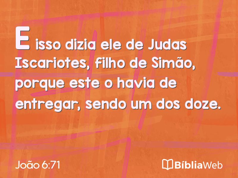 João 6:71 em imagem para compartilhar