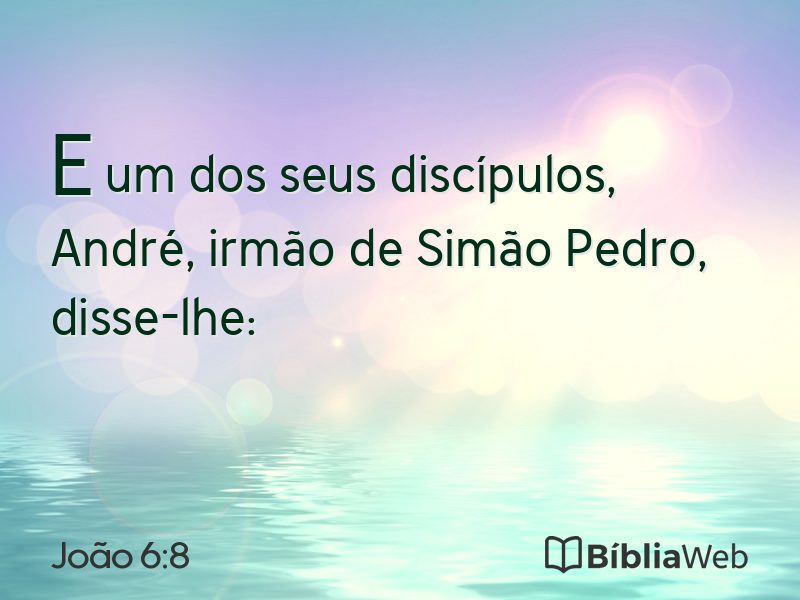 João 6:8 em imagem para compartilhar