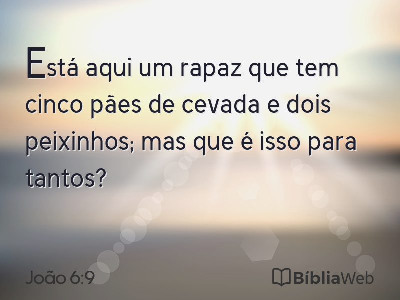 João 6:9 em imagem para compartilhar