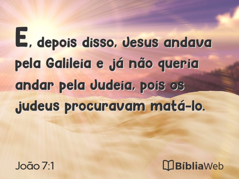 João 7:1 em imagem para compartilhar