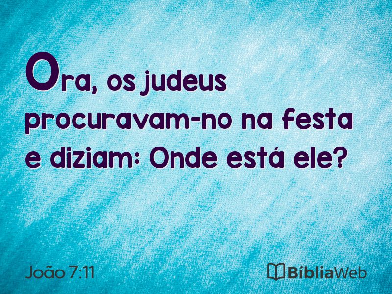 João 7:11 em imagem para compartilhar