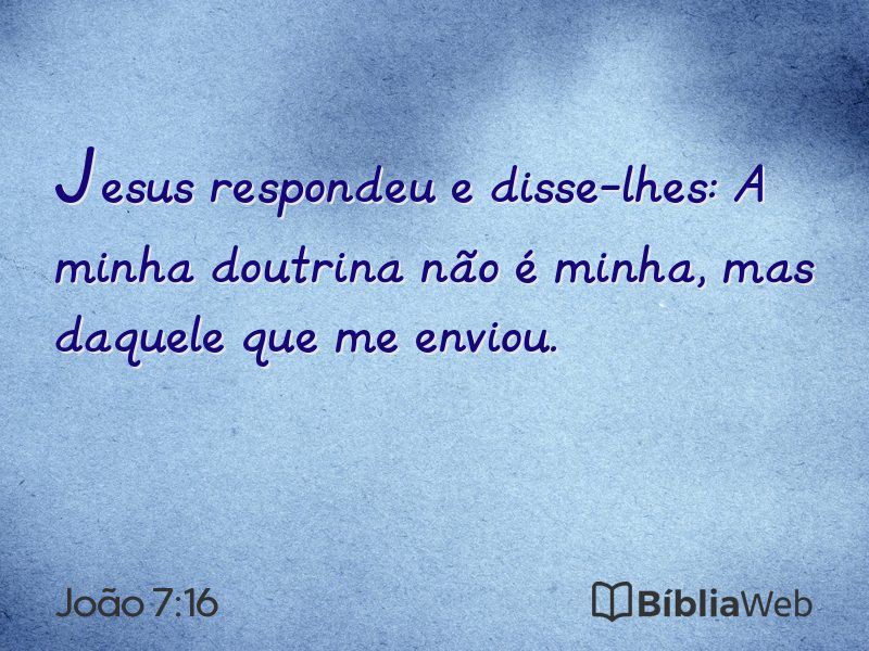 João 7:16 em imagem para compartilhar