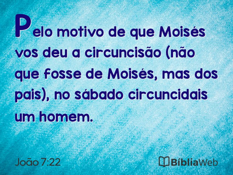 João 7:22 em imagem para compartilhar