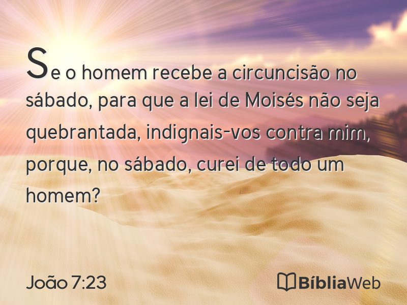 João 7:23 em imagem para compartilhar