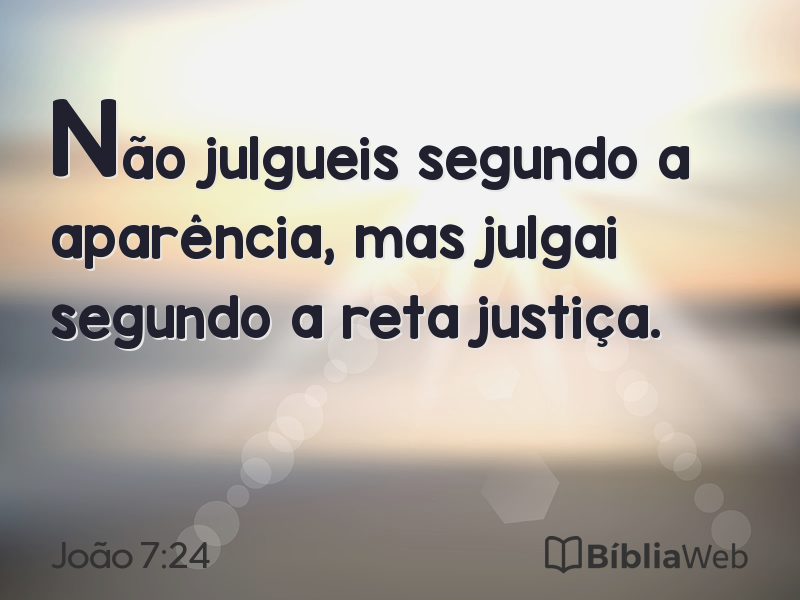 João 7:24 em imagem para compartilhar