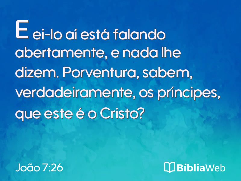 João 7:26 em imagem para compartilhar