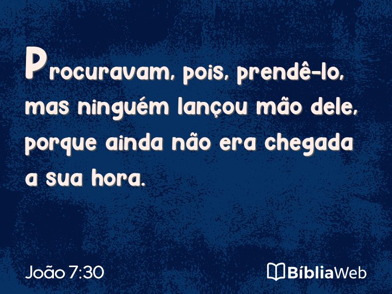 João 7:30 em imagem para compartilhar