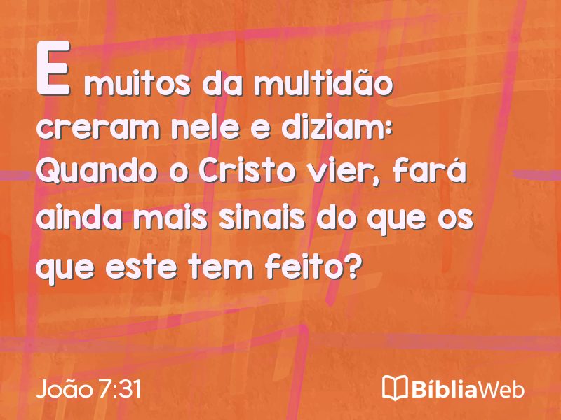 João 7:31 em imagem para compartilhar
