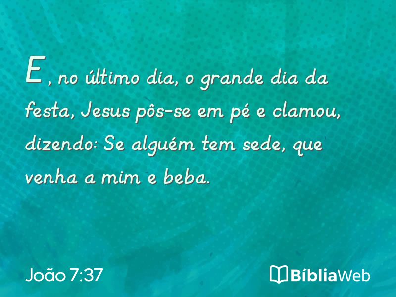 João 7:37 em imagem para compartilhar