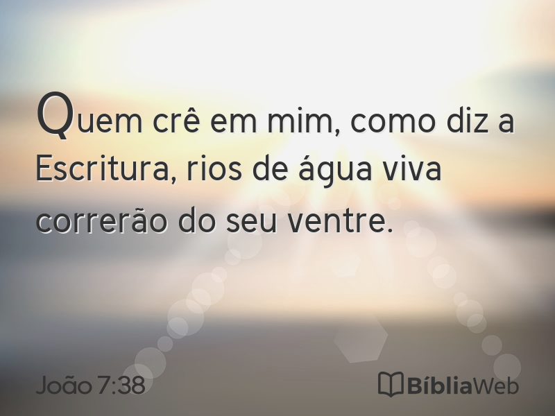 João 7:38 em imagem para compartilhar