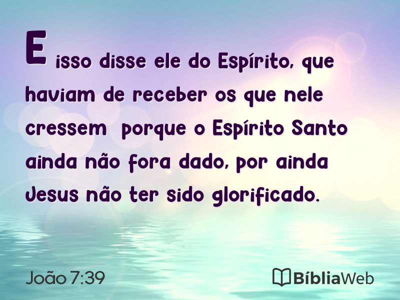 João 7:39 em imagem para compartilhar