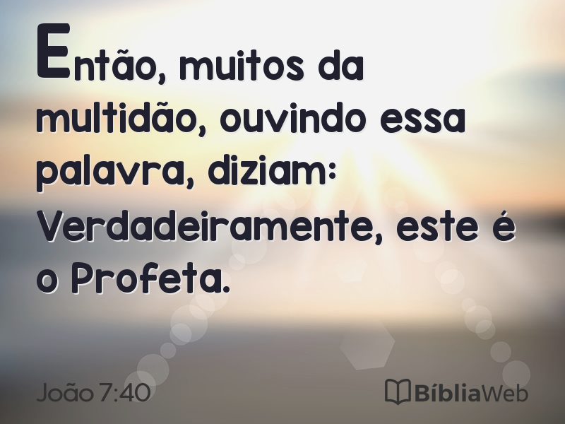 João 7:40 em imagem para compartilhar