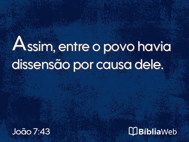 João 7:43 em imagem para compartilhar
