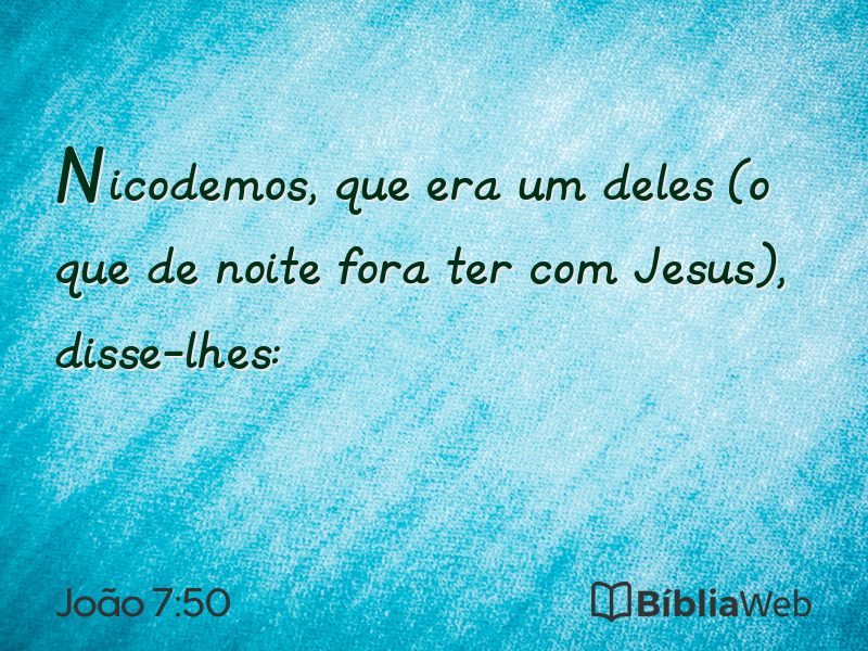 João 7:50 em imagem para compartilhar