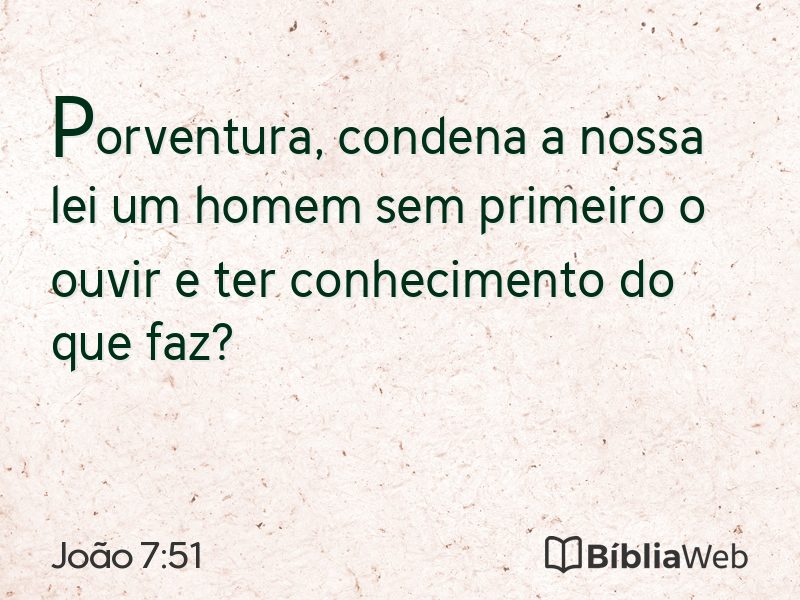 João 7:51 em imagem para compartilhar
