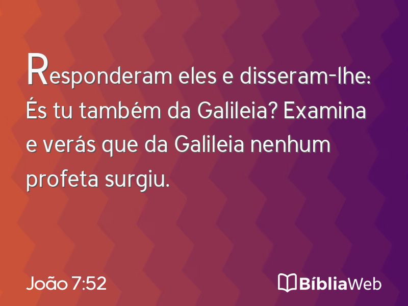 João 7:52 em imagem para compartilhar