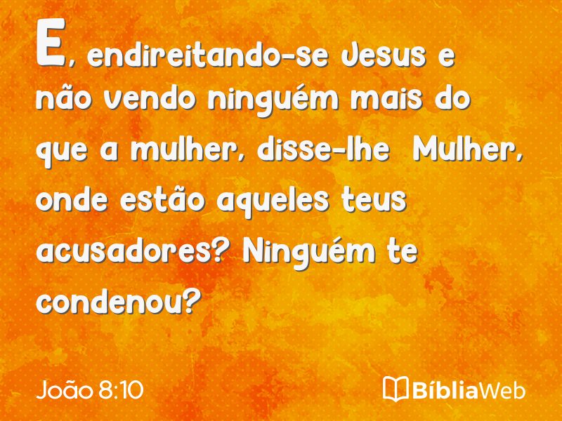 João 8:10 em imagem para compartilhar