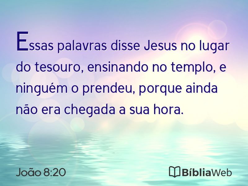 João 8:20 em imagem para compartilhar
