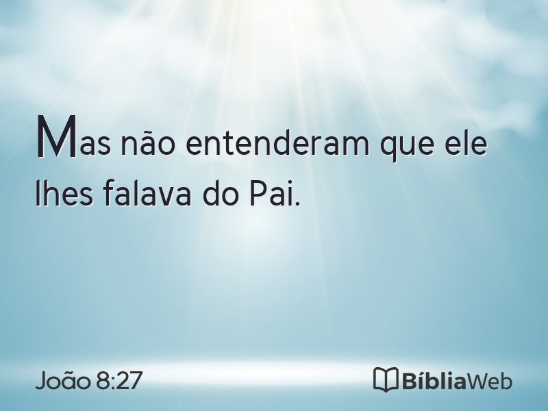 João 8:27 em imagem para compartilhar