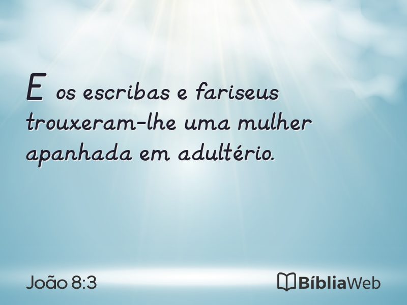 João 8:3 em imagem para compartilhar