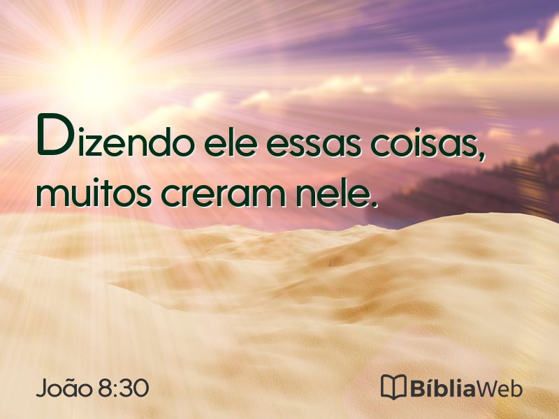 João 8:30 em imagem para compartilhar