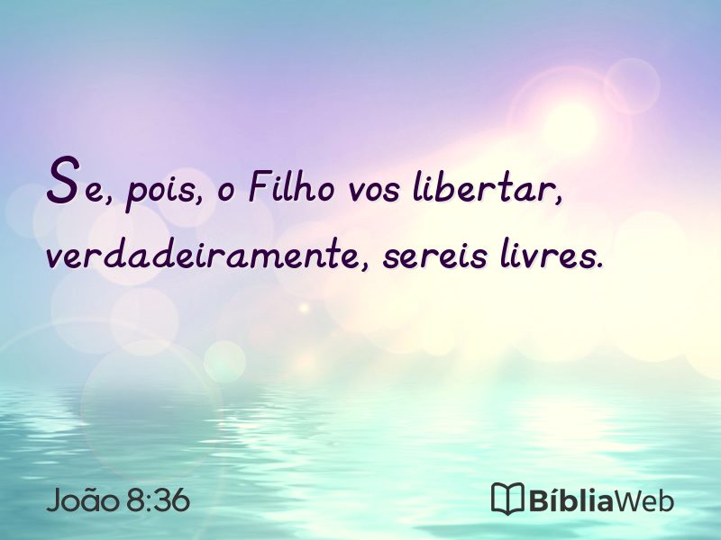 João 8:36 em imagem para compartilhar