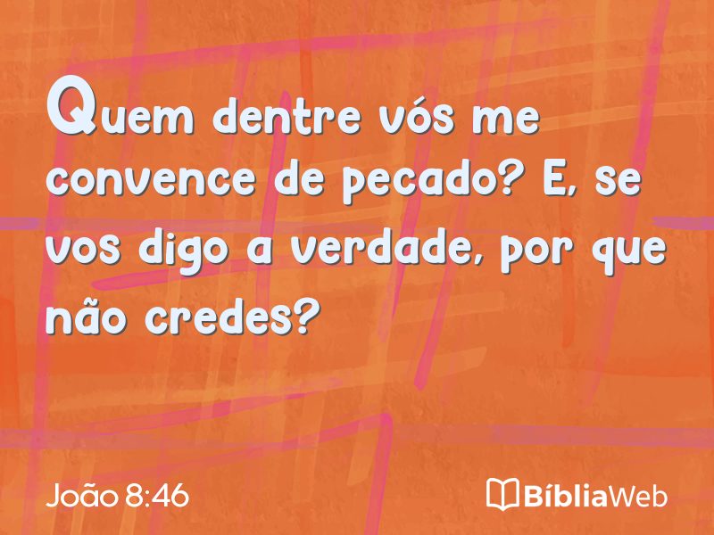 João 8:46 em imagem para compartilhar
