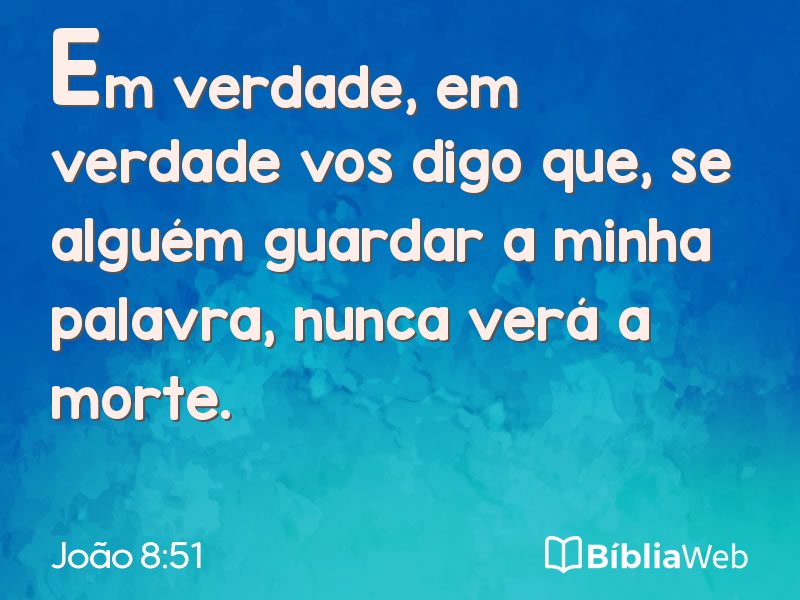João 8:51 em imagem para compartilhar