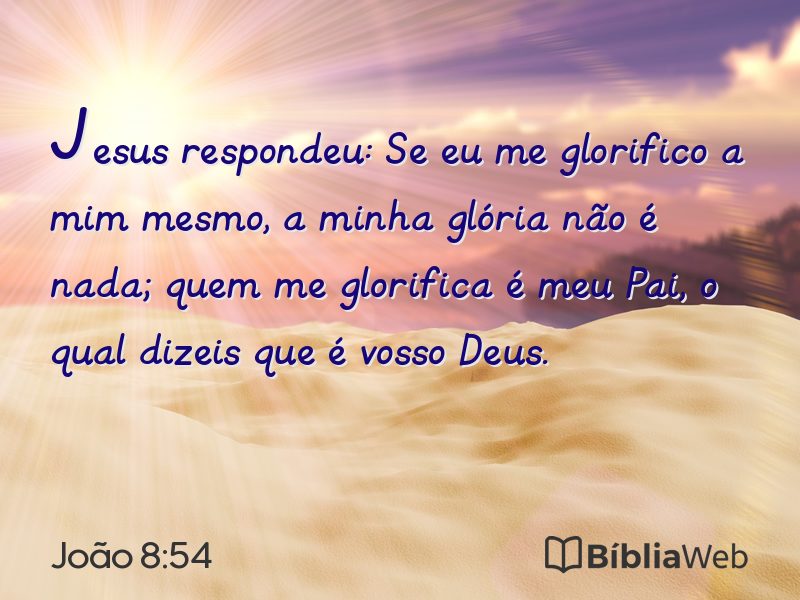 João 8:54 em imagem para compartilhar