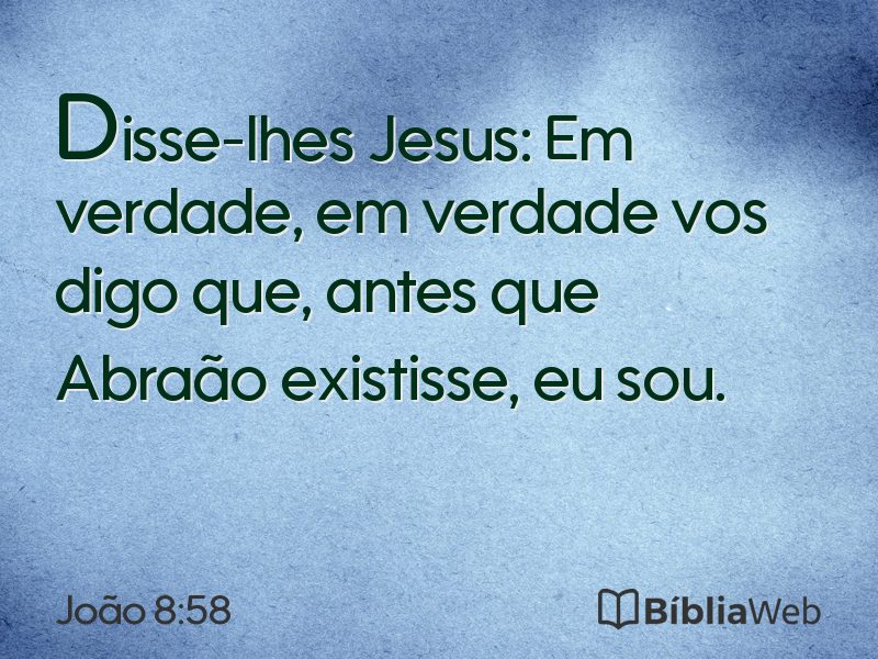 João 8:58 em imagem para compartilhar