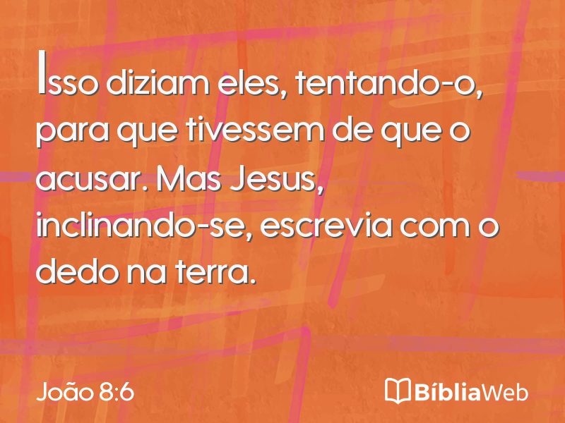 João 8:6 em imagem para compartilhar