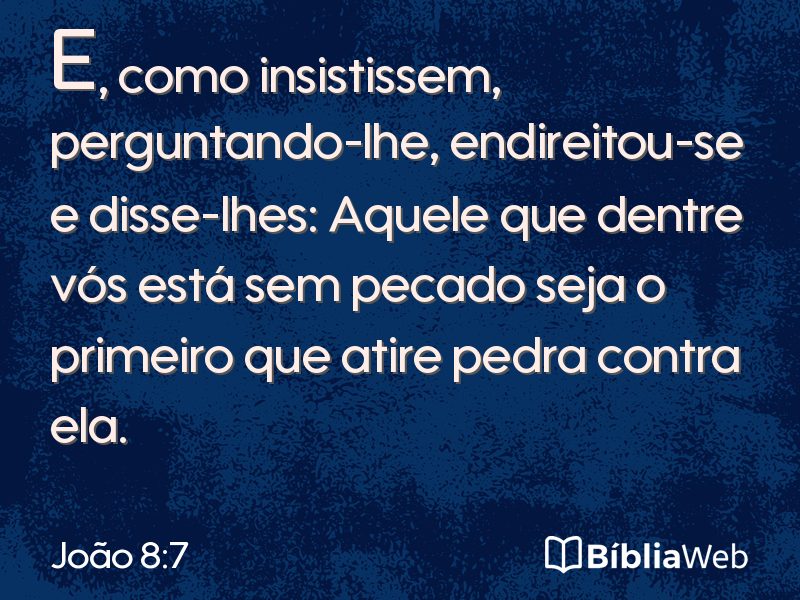João 8:7 em imagem para compartilhar