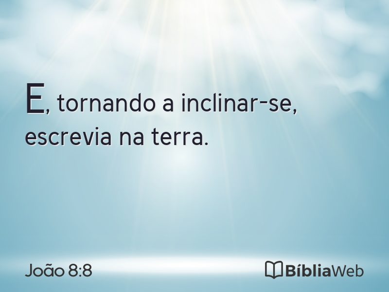 João 8:8 em imagem para compartilhar