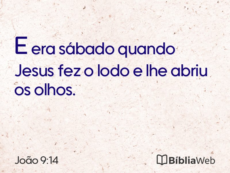 João 9:14 em imagem para compartilhar