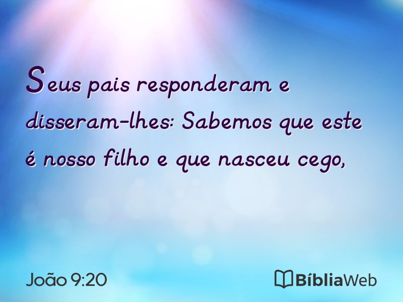 João 9:20 em imagem para compartilhar