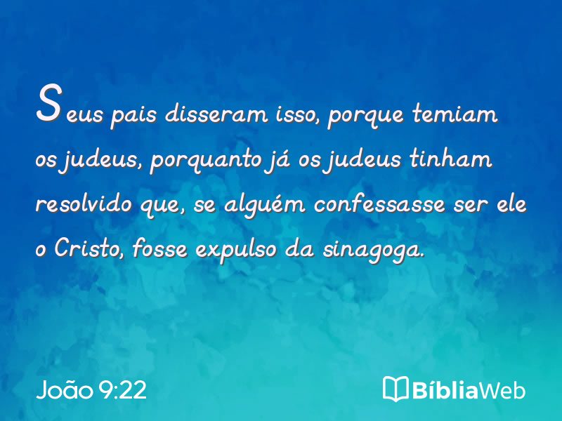 João 9:22 em imagem para compartilhar