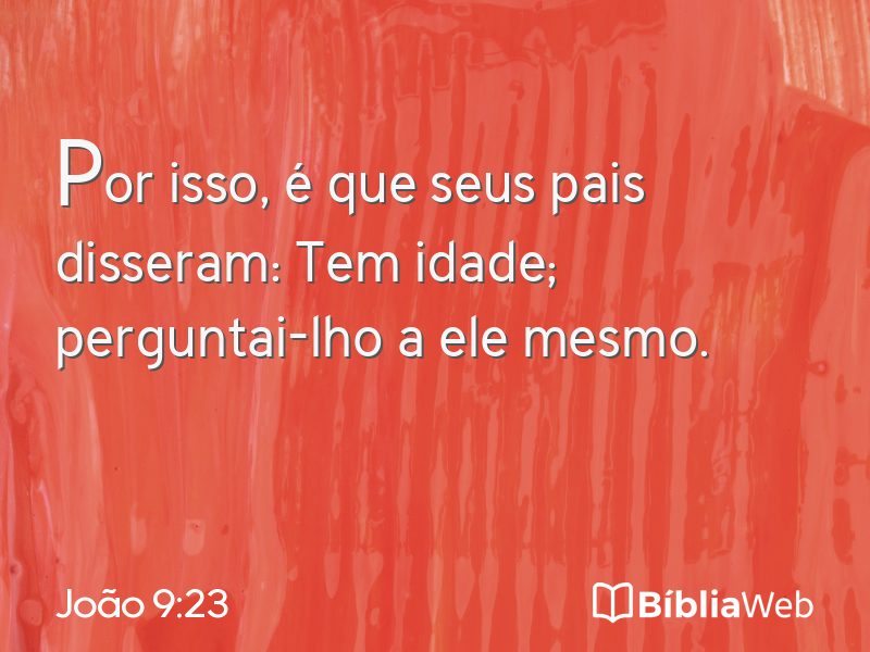 João 9:23 em imagem para compartilhar