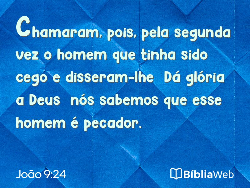 João 9:24 em imagem para compartilhar